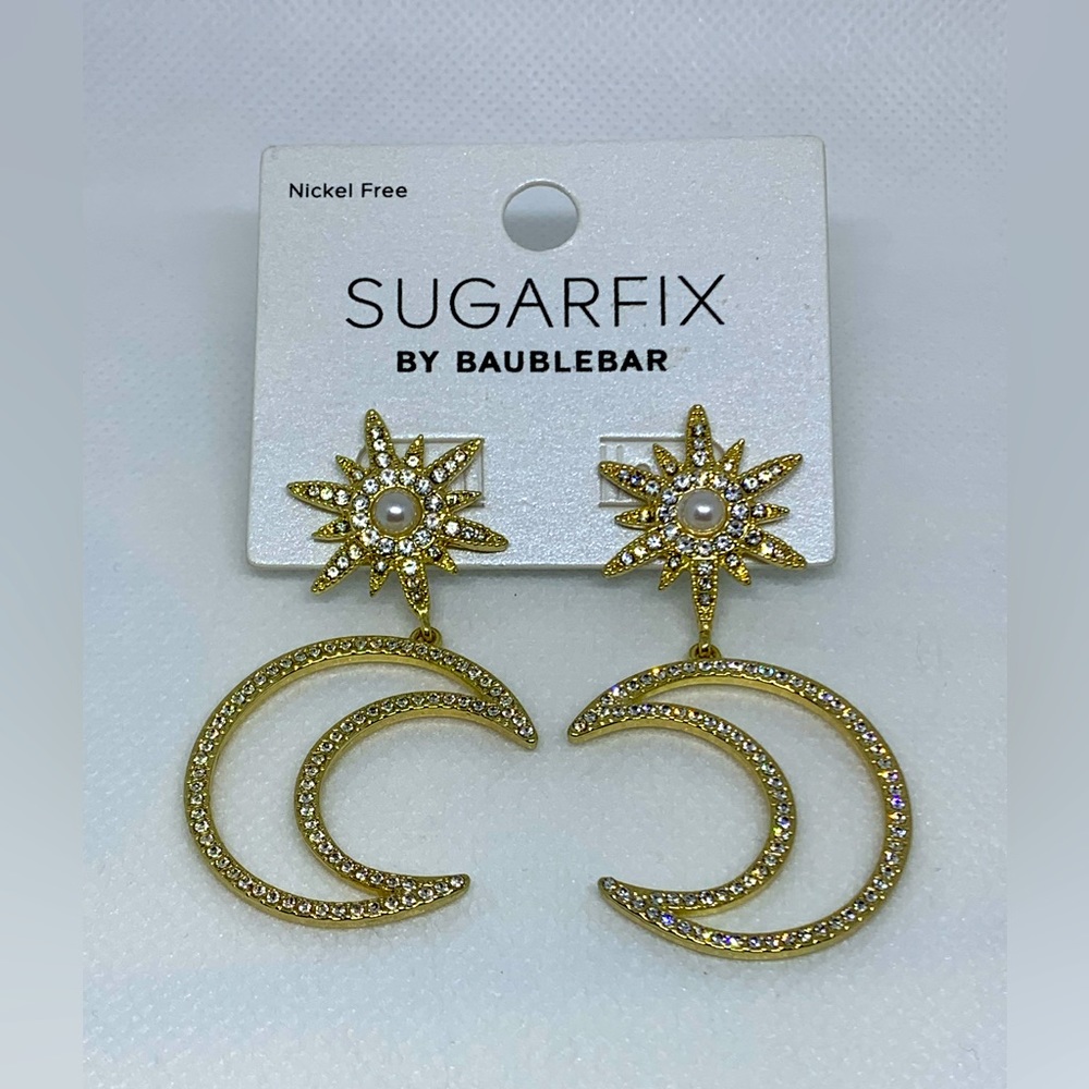 NWT Moon & Stars pierced earrings by Sugarfix by Baublebar